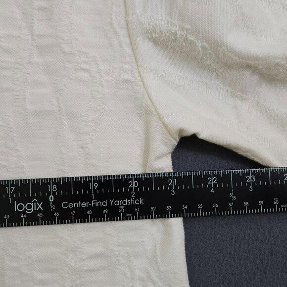 Zara Basic Women S Oversized One Button Textured Cream Cardigan - Picture 9 of 14